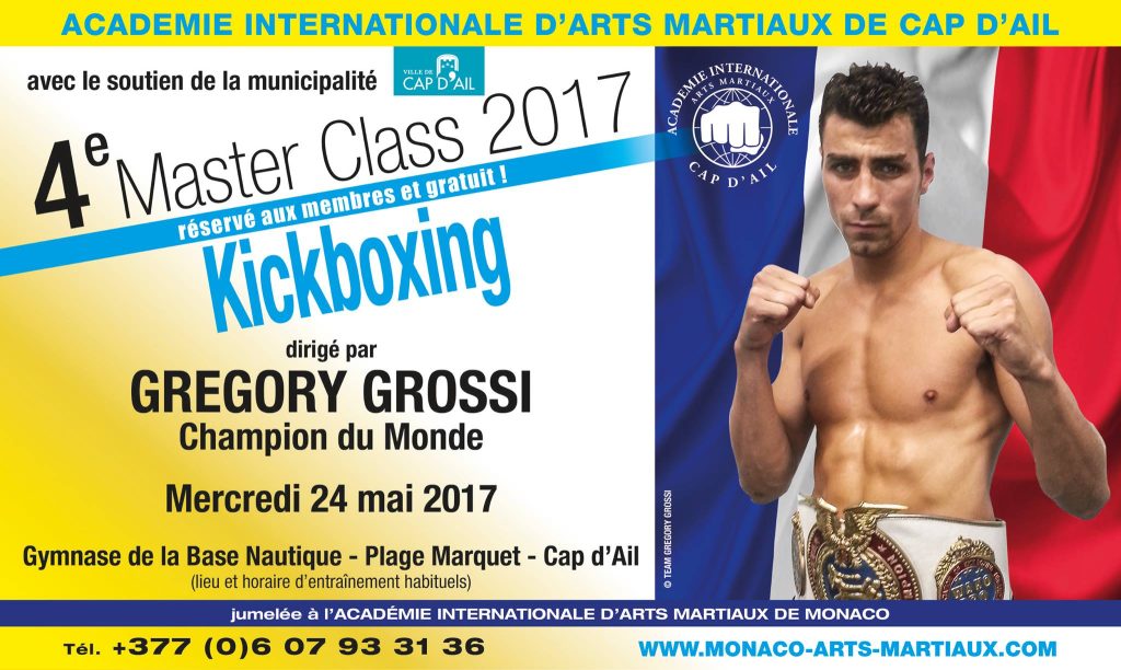Kick Boxing seminar in Cap d’Ail with Gregory Grossi 24 may 2017