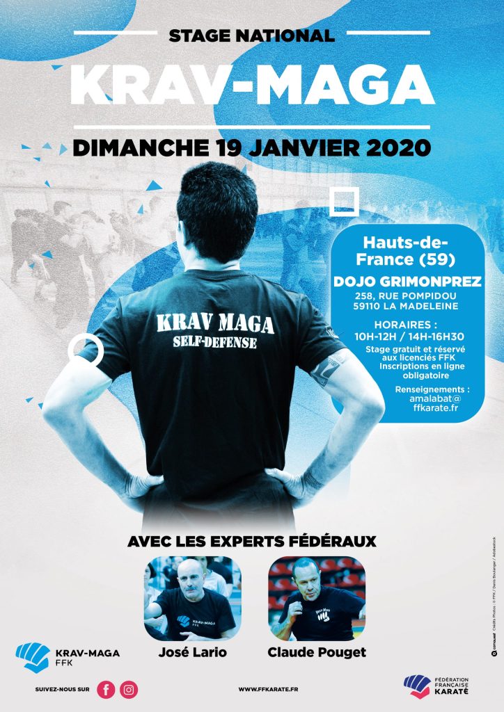 National seminar France 2020 – Krav-Maga Experts close to Lille (La Madeleine) co-directed by Claude Pouget